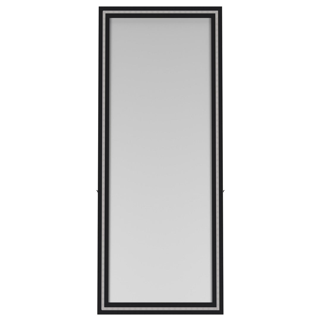 Coaster Furniture 960962 Windrose 28 x 67 Inch Tempered LED Standing Mirror Black
