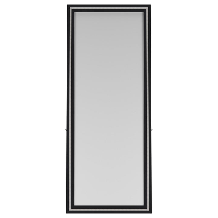 Coaster Furniture 960962 Windrose 28 x 67 Inch Tempered LED Standing Mirror Black