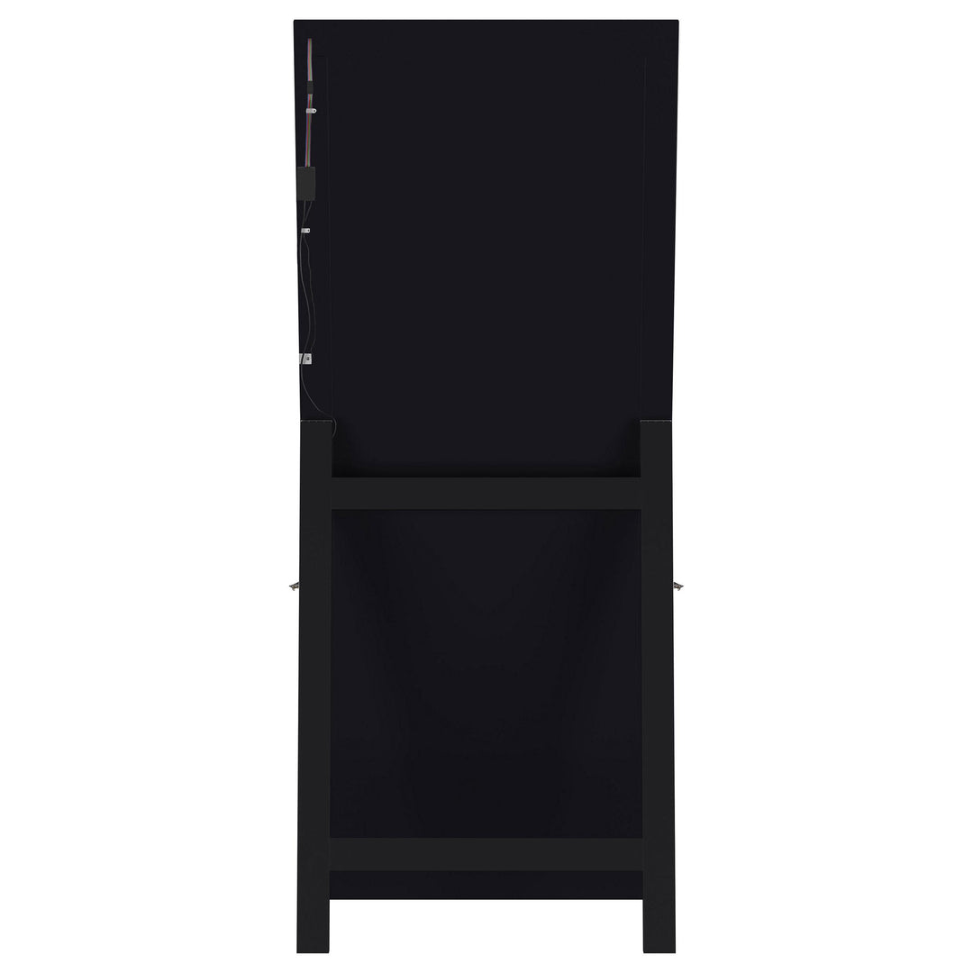 Coaster Furniture 960962 Windrose 28 x 67 Inch Tempered LED Standing Mirror Black