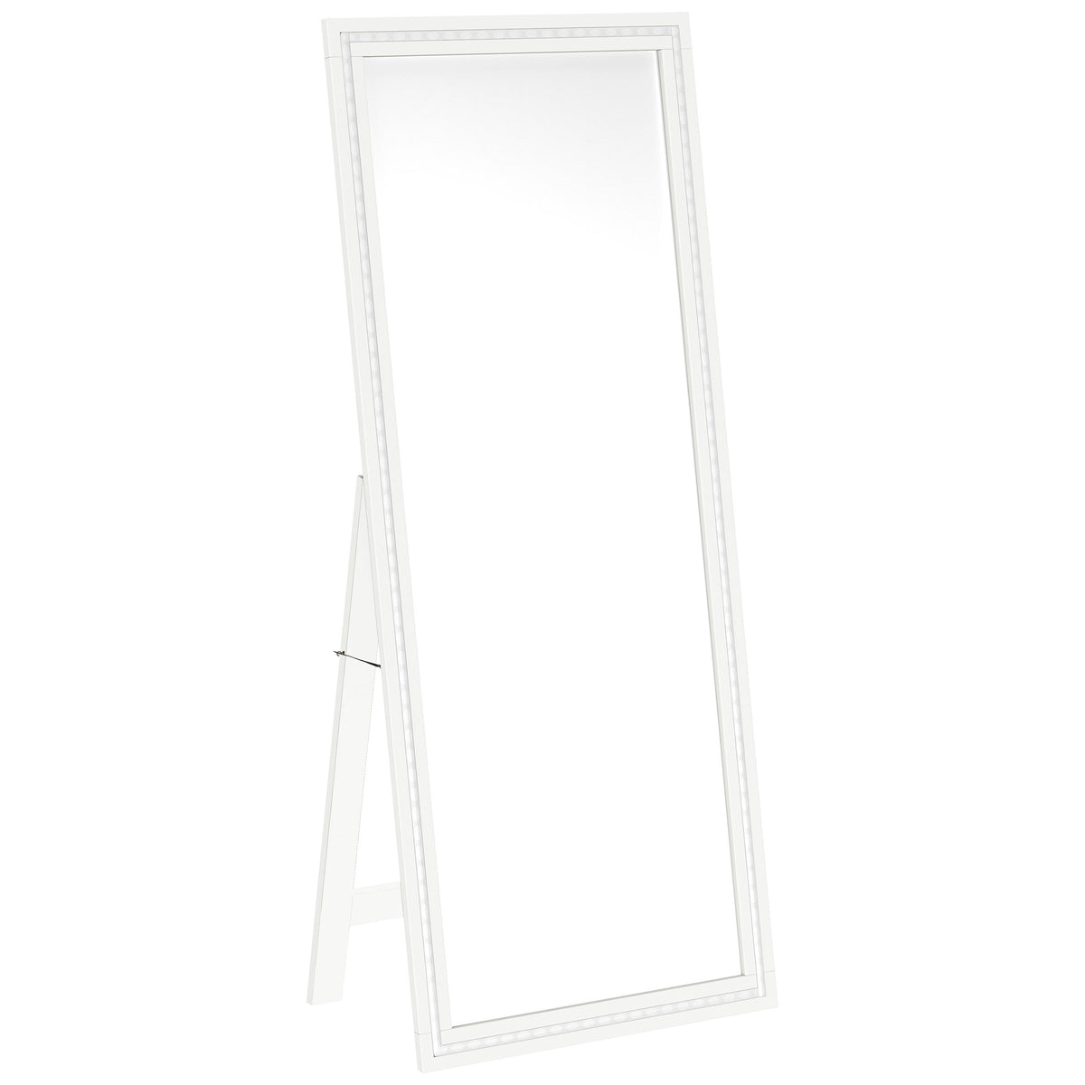 Windrose - Tempered LED Standing Mirror - White