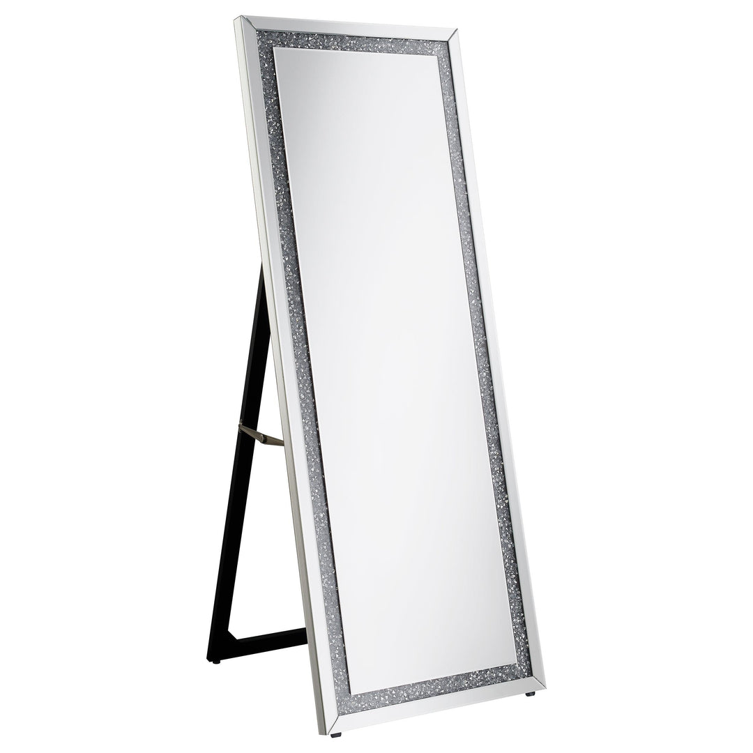 Coaster Furniture 961421 Seraphina 24 x 64 Inch Acrylic Framed Standing Mirror Silver