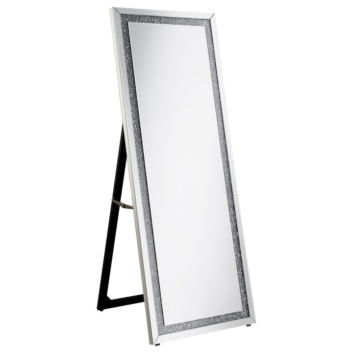 Coaster Furniture 961421 Seraphina 24 x 64 Inch Acrylic Framed Standing Mirror Silver