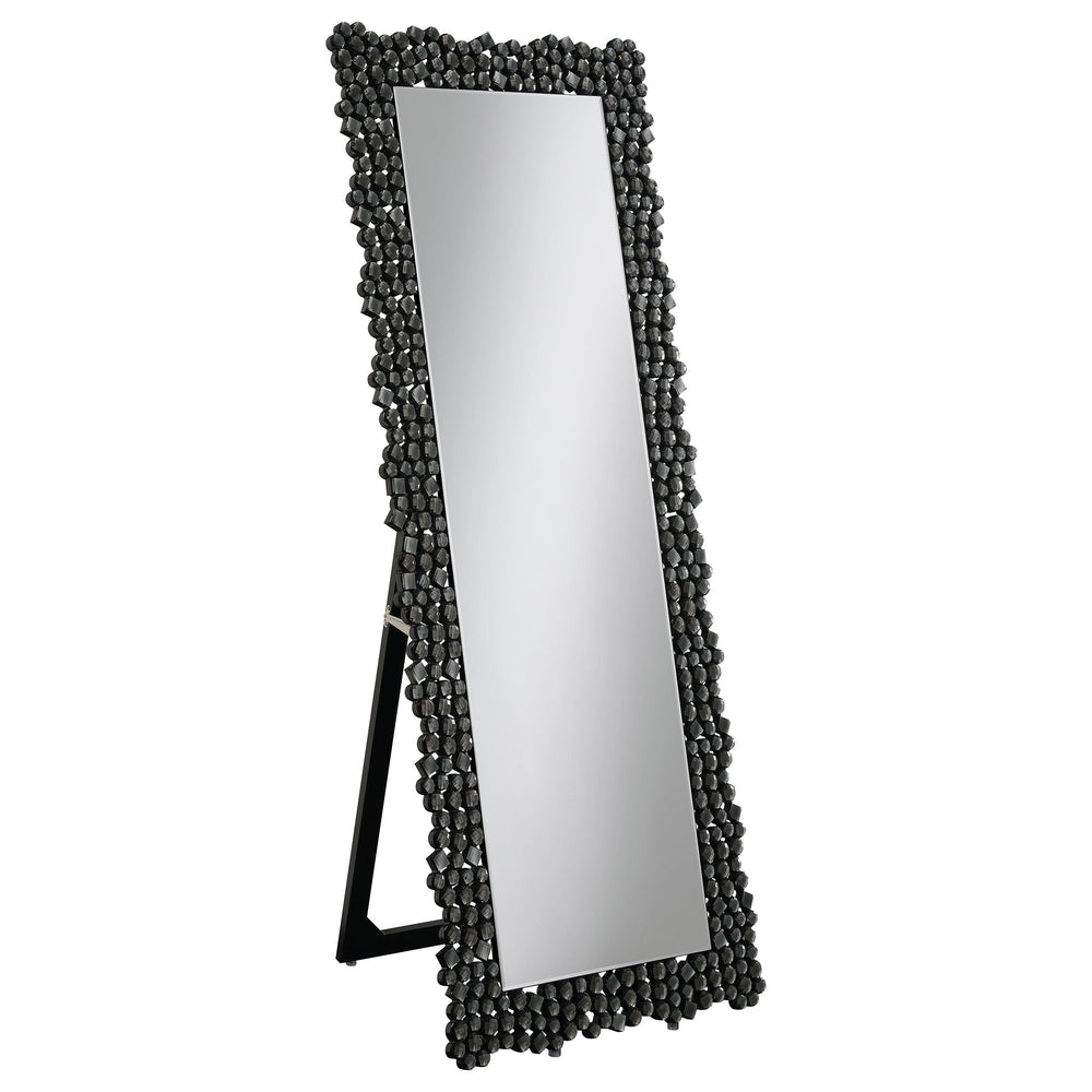 Coaster Furniture 961422 Mckay 24 x 63 Inch Acrylic Frame Standing Mirror Smokey Grey