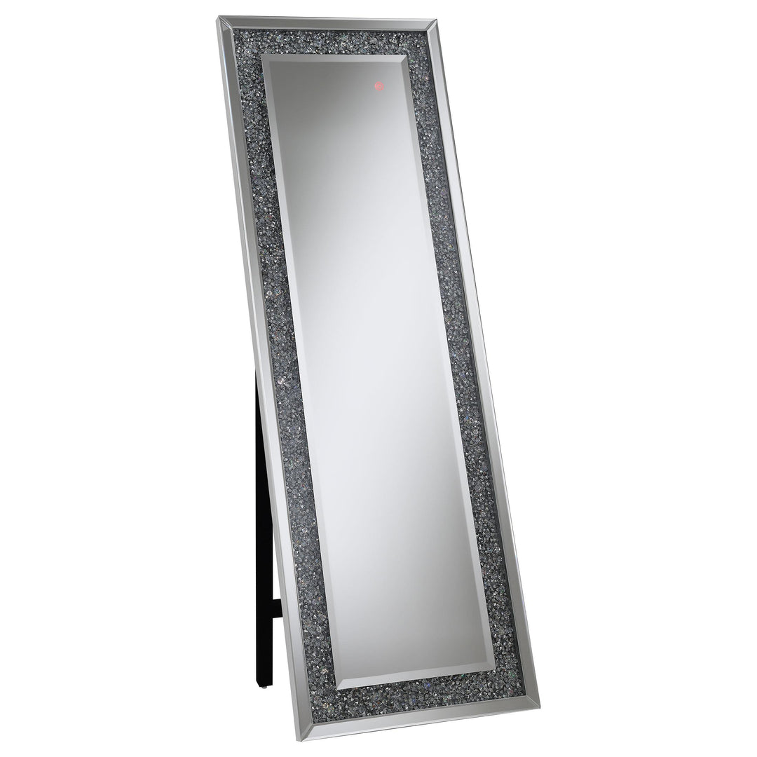 Coaster Furniture 961427 Carisi 22 x 61 Inch Crystal Acrylic Standing Mirror Silver