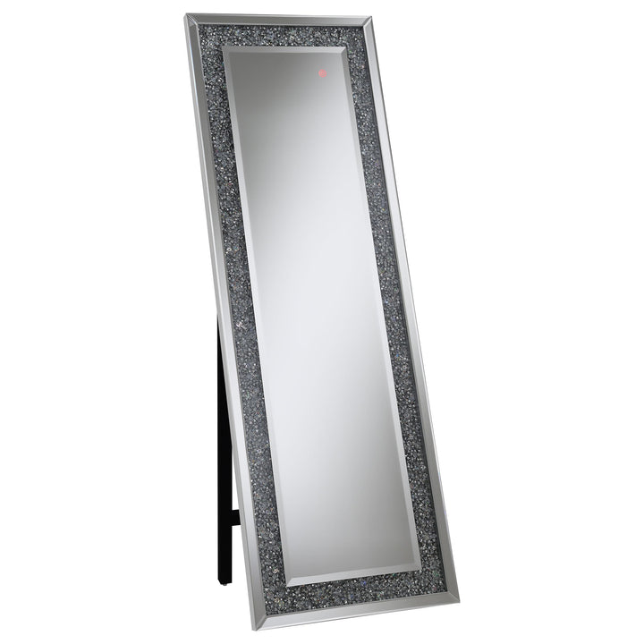 Coaster Furniture 961427 Carisi 22 x 61 Inch Crystal Acrylic Standing Mirror Silver