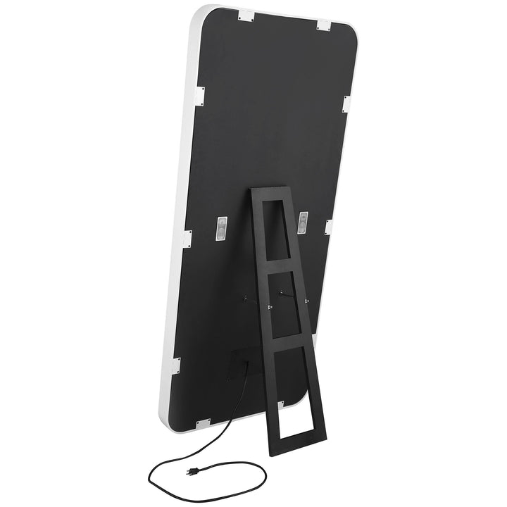 Coaster Furniture 961448 Glendora 32 x 71 Inch LED Standing Mirror BT Speakers Black