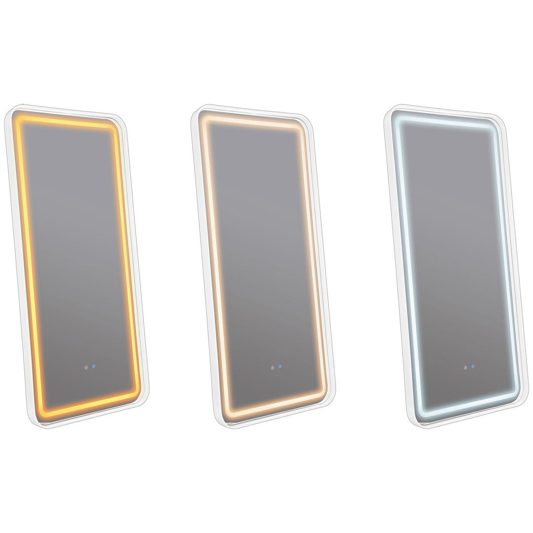 Coaster Furniture 961448 Glendora 32 x 71 Inch LED Standing Mirror BT Speakers Black