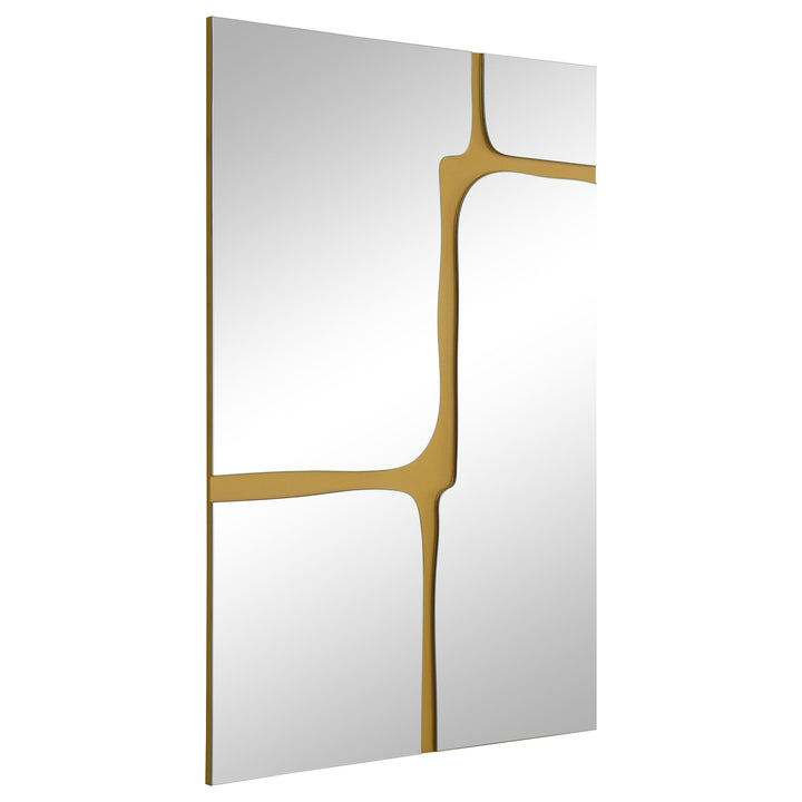 Coaster Furniture 961472 Kimberly 32 x 47 Inch Kintsugi Style Wall Mirror Gold