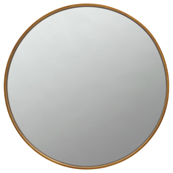 Coaster Furniture 961488 OMalley 40 x 40 Inch Round Framed Wall Mirror Brass