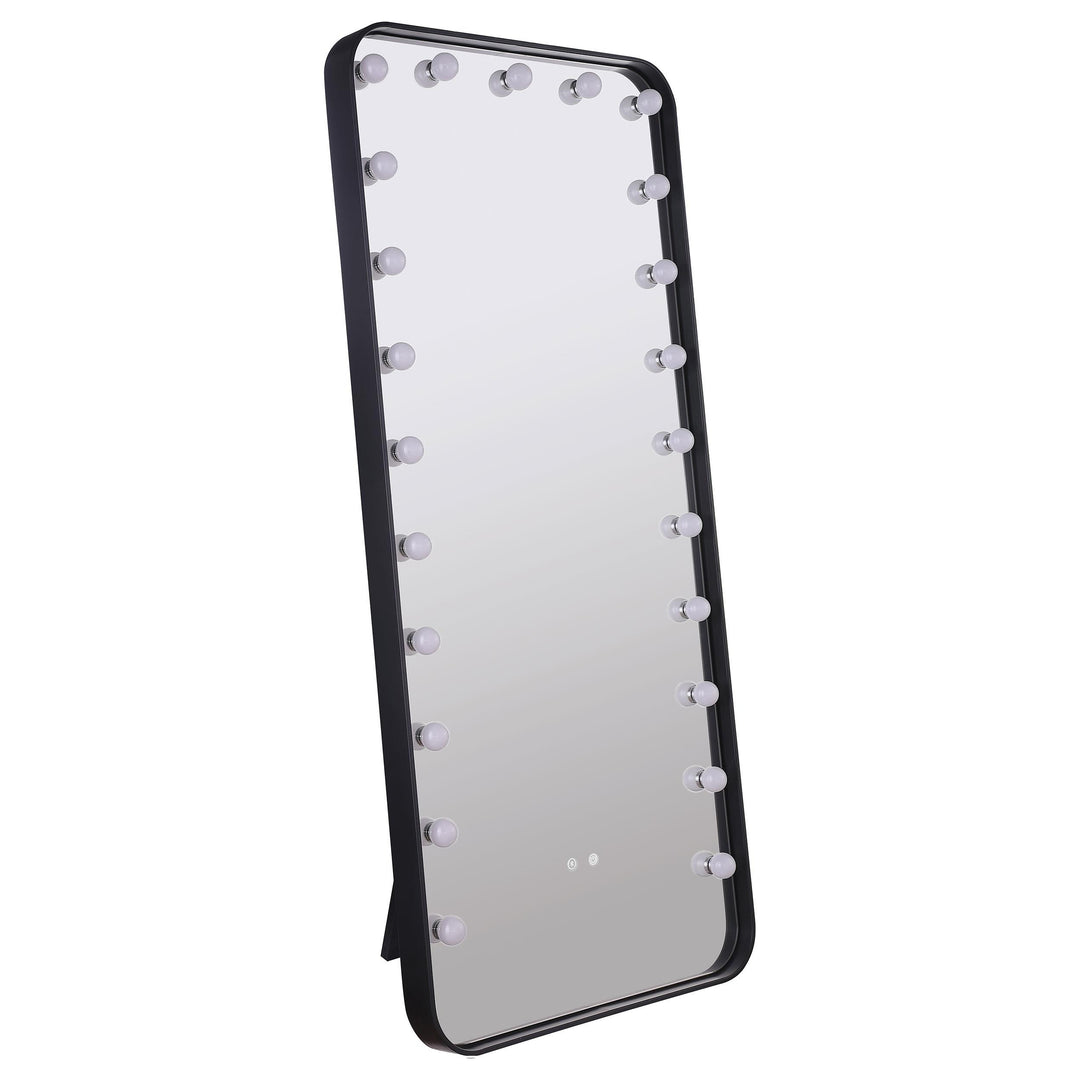 Coaster Furniture 961577 Canton 32 x 71 Inch LED Standing Mirror with Speakers Black