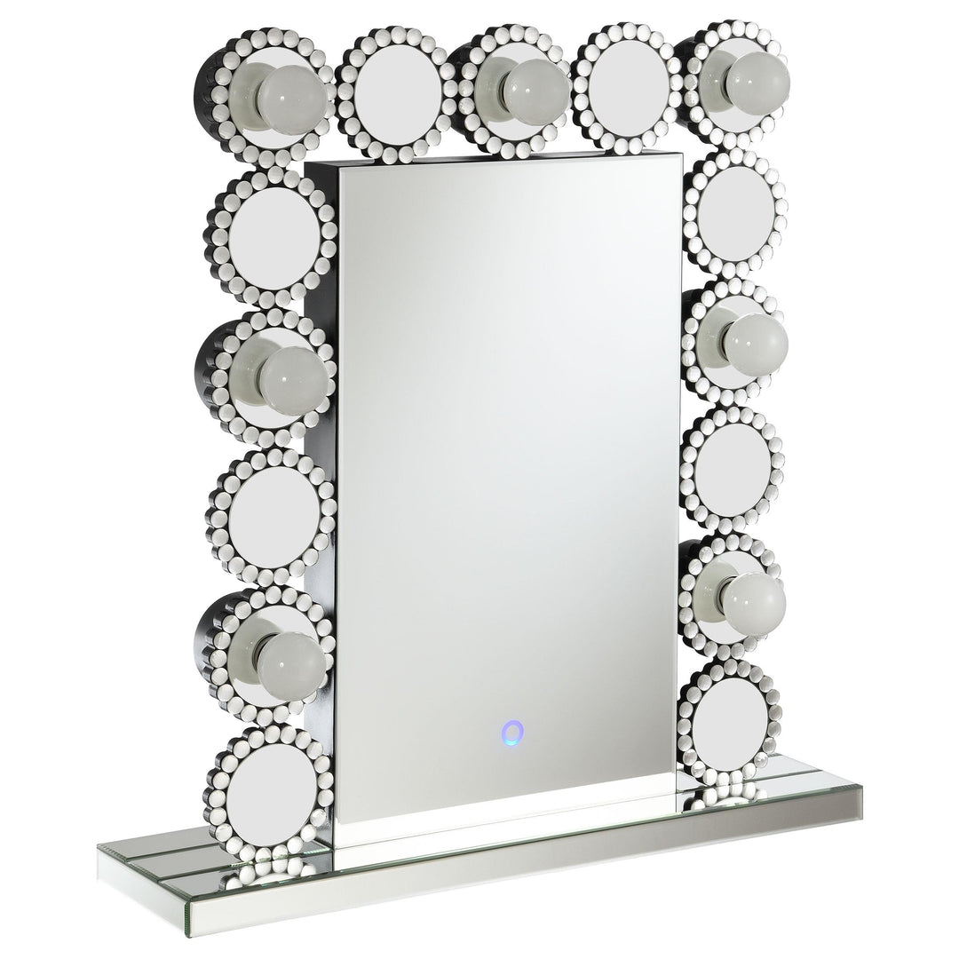 Coaster Furniture 961624 Aghes Vanity Mirror with Lighting Silver