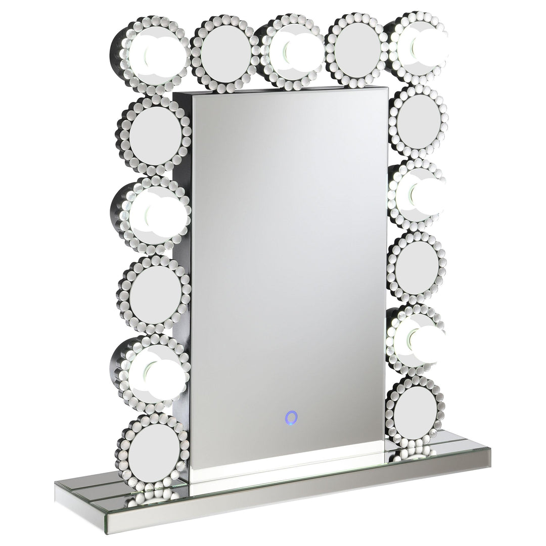 Coaster Furniture 961624 Aghes Vanity Mirror with Lighting Silver