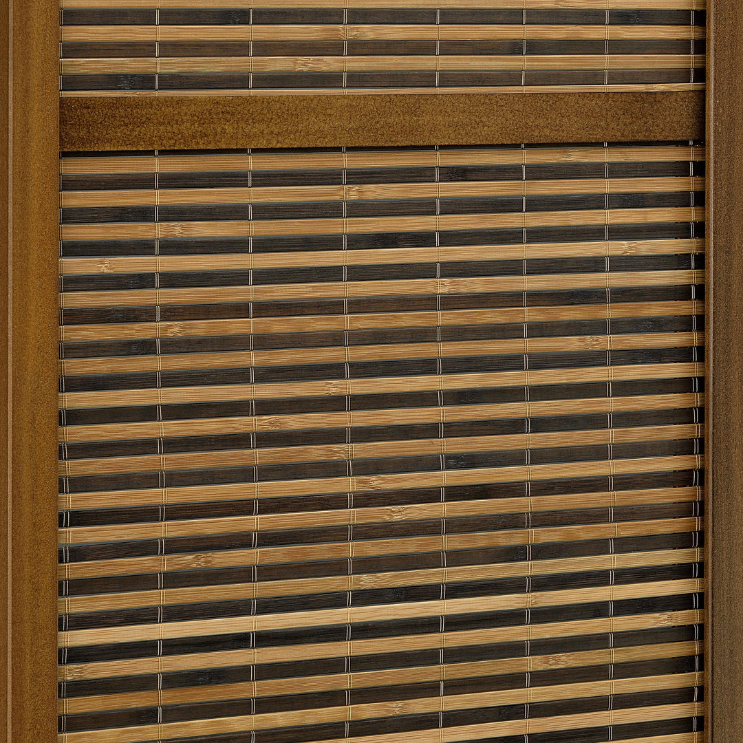 Coaster Furniture 961638 Browning 4-panel Bamboo Room Divider Folding Screen Walnut