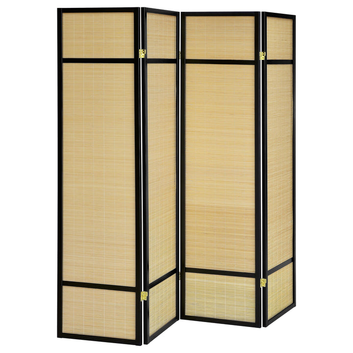 Coaster Furniture 961648 Pearce 4-panel Bamboo Room Divider Folding Screen Natural