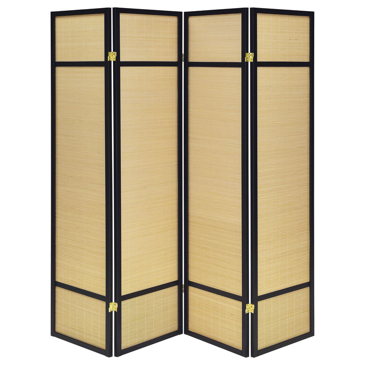 Coaster Furniture 961648 Pearce 4-panel Bamboo Room Divider Folding Screen Natural