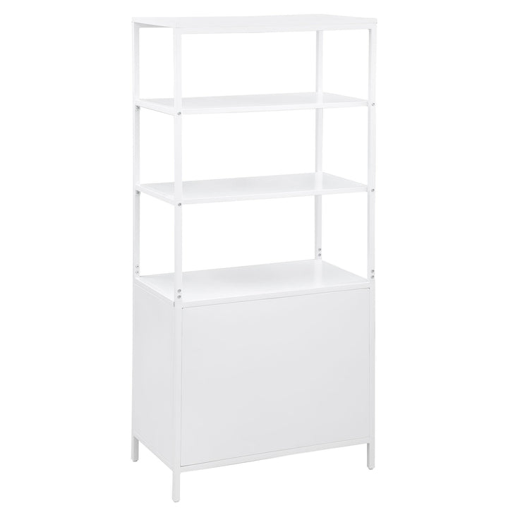 Coaster Furniture 961652 Amherst 3-shelf Radio Weave Cane Metal Accent Cabinet White