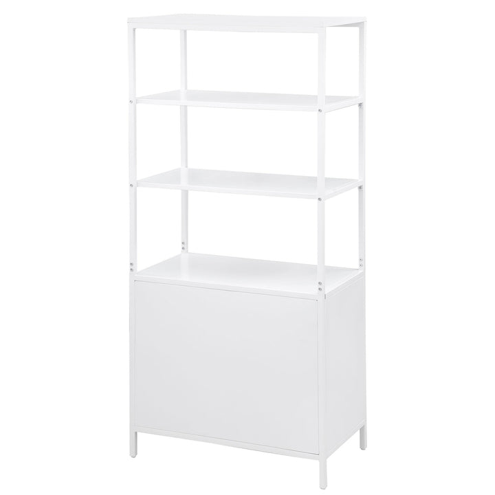 Coaster Furniture 961652 Amherst 3-shelf Radio Weave Cane Metal Accent Cabinet White