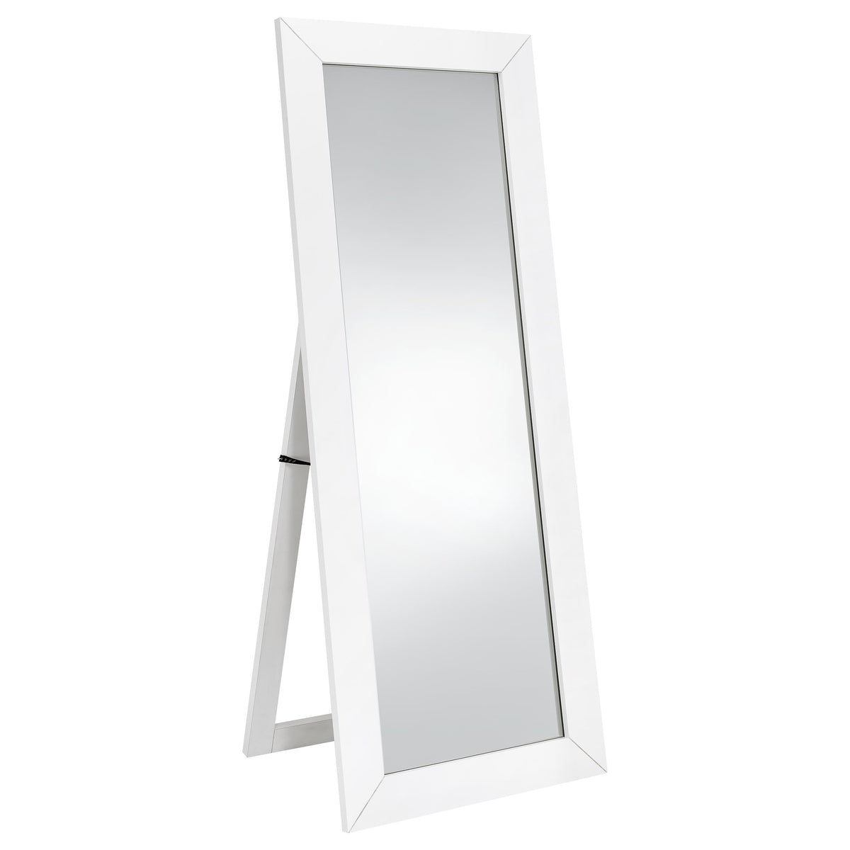 Cadence - Tempered Glass Full Length Mirror - White High Gloss