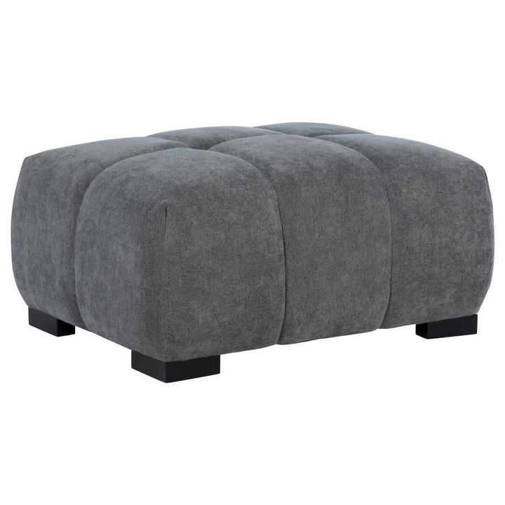 Coaster Furniture Octavia - Upholstered Rectangular Ottoman - Charcoal Gray