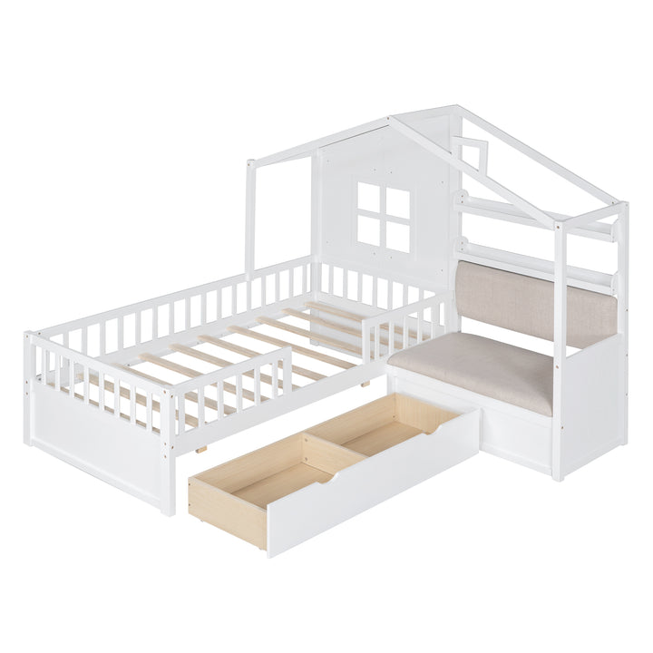 twin-size-house-bed-two-drawers-sofa-and-storage-shelf-white