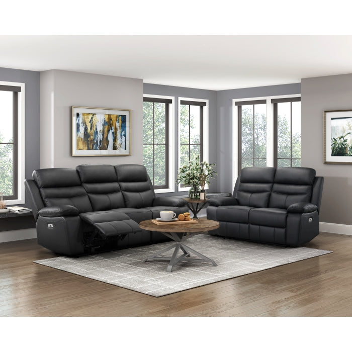 Hancock Power Double Reclining Sofa - Black