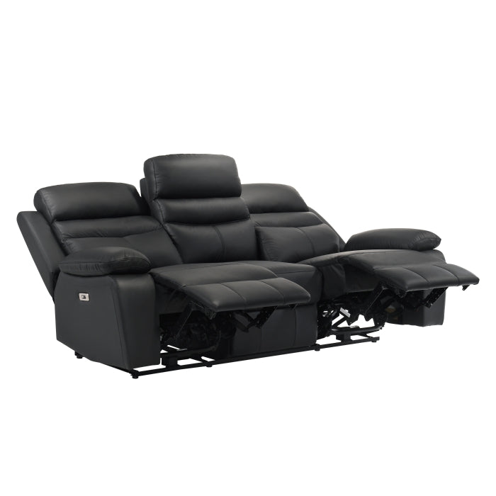 Hancock Power Double Reclining Sofa - Black