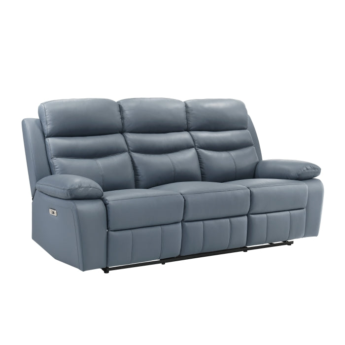 Hancock Power Double Reclining Sofa - Blue