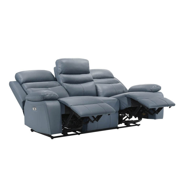 Hancock Power Double Reclining Sofa - Blue