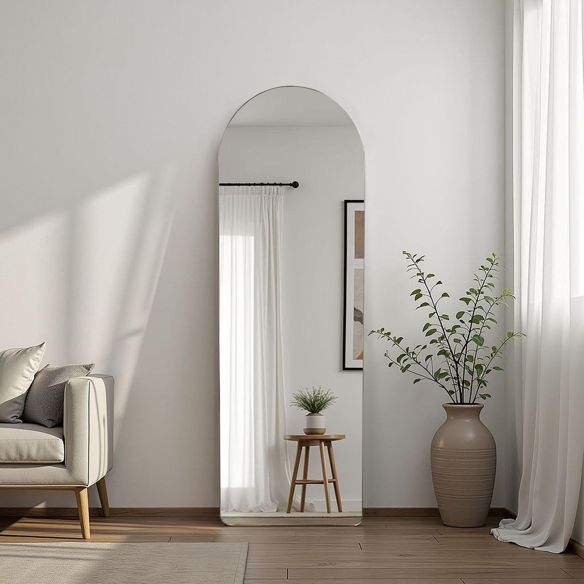 Stabler - Metal Framed Floor Mirror - Black