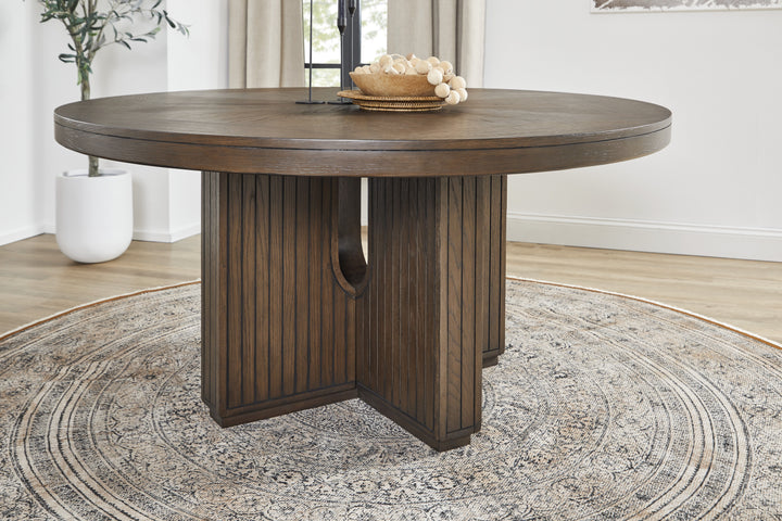 flexsteel-w1013-834-athens-round-dining-table-chocolate-brown