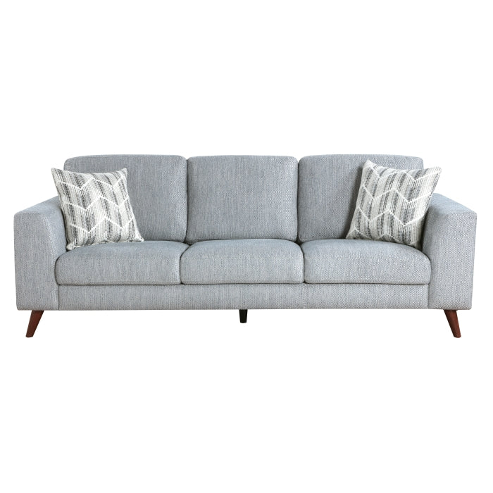 Broadway Mid-Century Modern 87" Light Blue Sofa