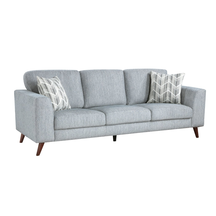 Broadway Mid-Century Modern 87" Light Blue Sofa