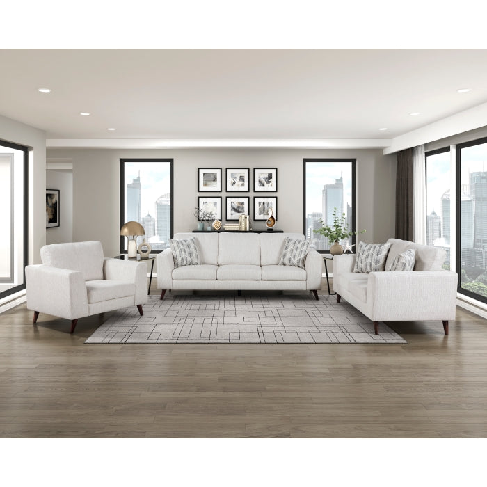 Broadway Mid-Century Modern 87" Silver Cloud Sofa