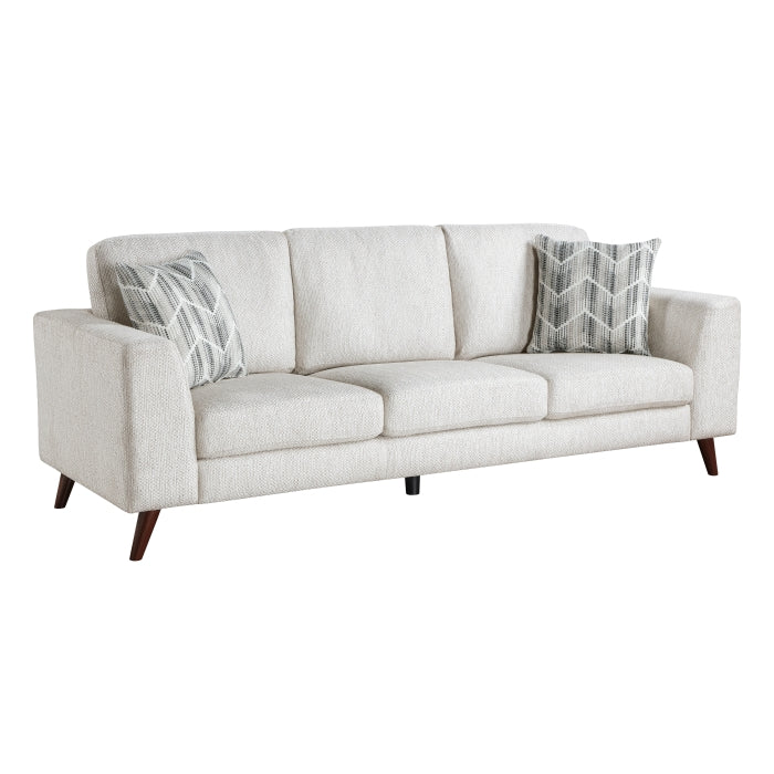 Broadway Mid-Century Modern 87" Silver Cloud Sofa