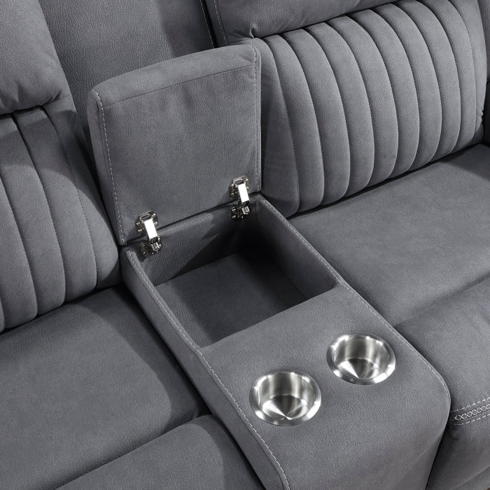 Dean Double Reclining Sofa & Loveseat with Center Console