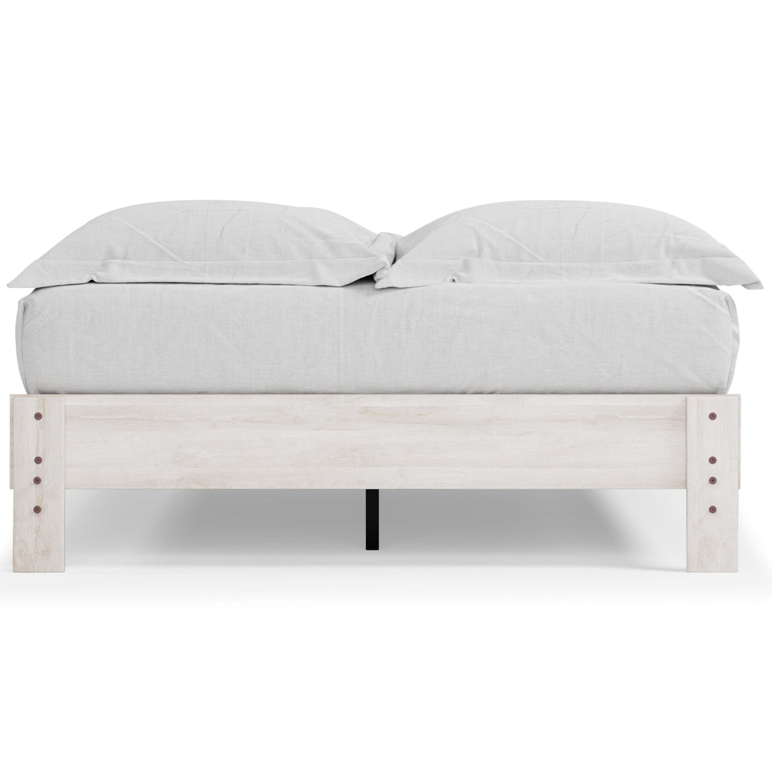 Shawburn - Queen Platform Bed - Whitewash