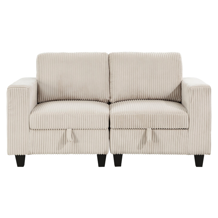 Homelegance Walterboro Loveseat with Storage, Storage Pouches and Charging Ports 9650BE-2*
