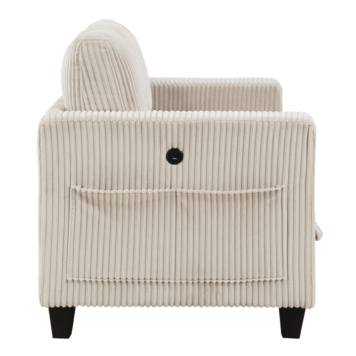 Homelegance Walterboro Loveseat with Storage, Storage Pouches and Charging Ports 9650BE-2*