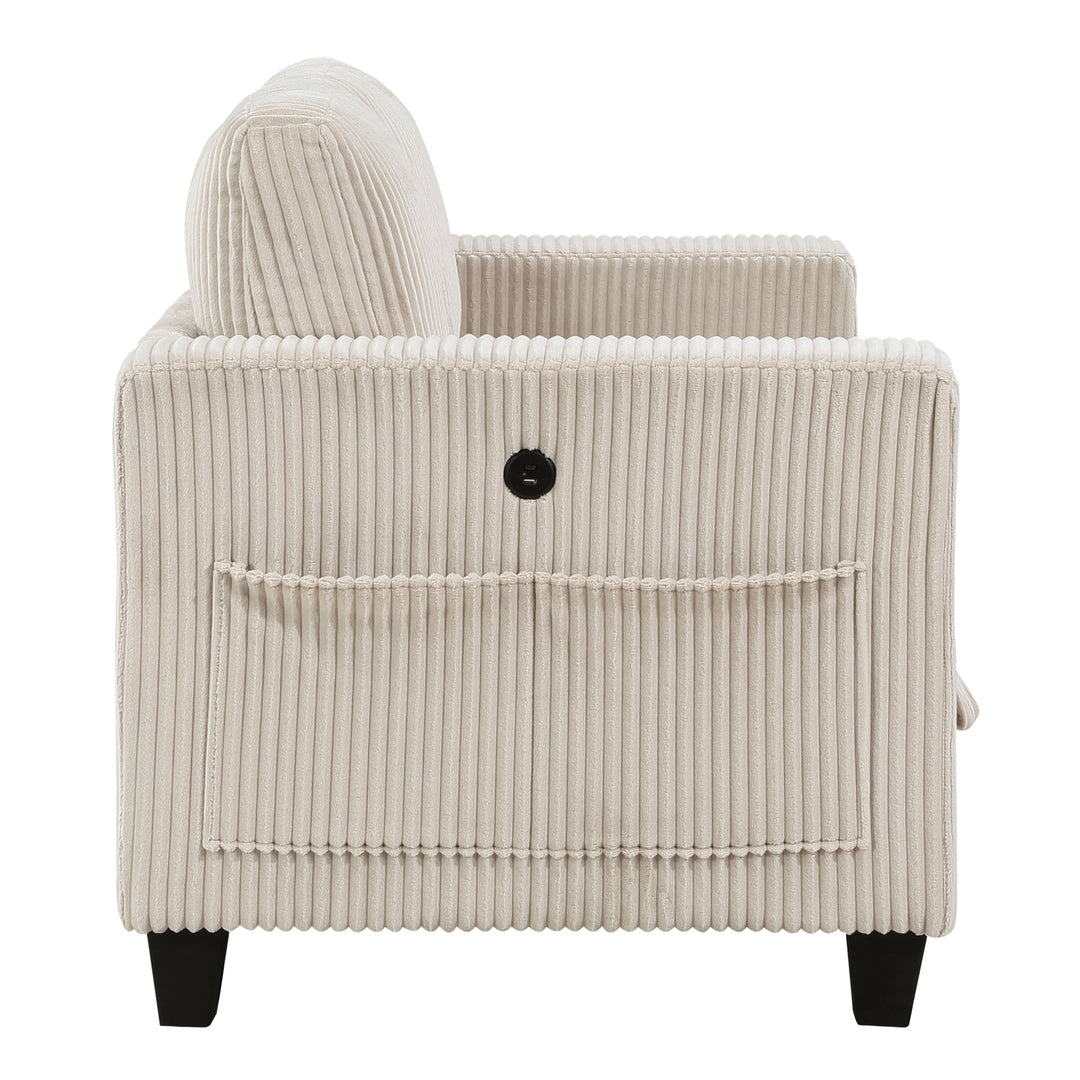 Homelegance Walterboro Loveseat with Storage, Storage Pouches and Charging Ports 9650BE-2*