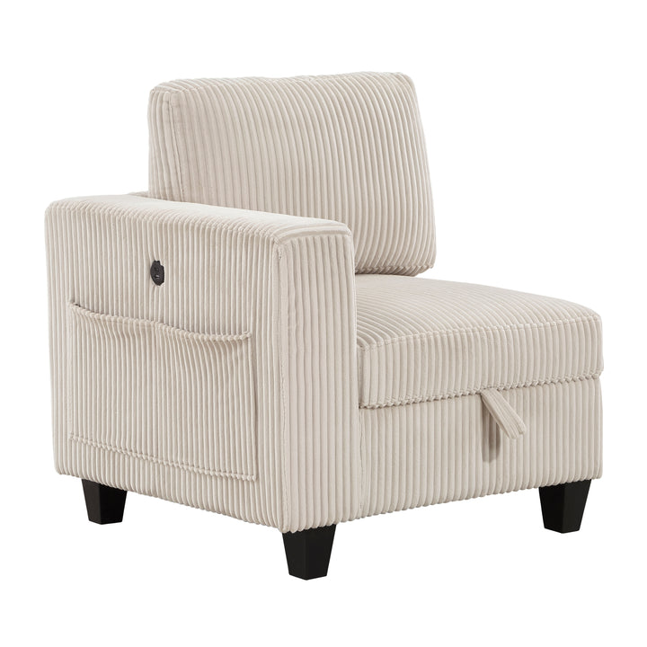 Homelegance Walterboro Loveseat with Storage, Storage Pouches and Charging Ports 9650BE-2*