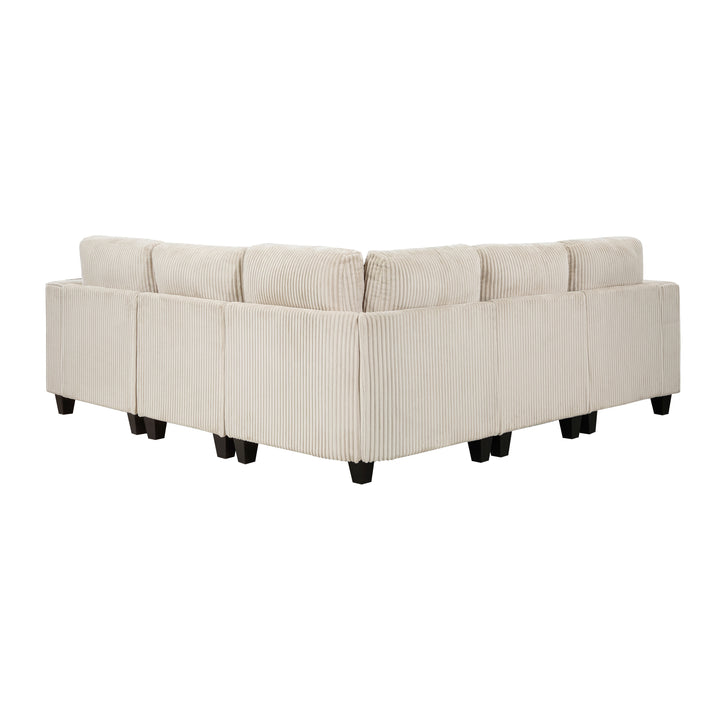 Homelegance Walterboro 5-Piece Sectional with Storage, Storage Pouches and Charging Ports 9650BE*5SC