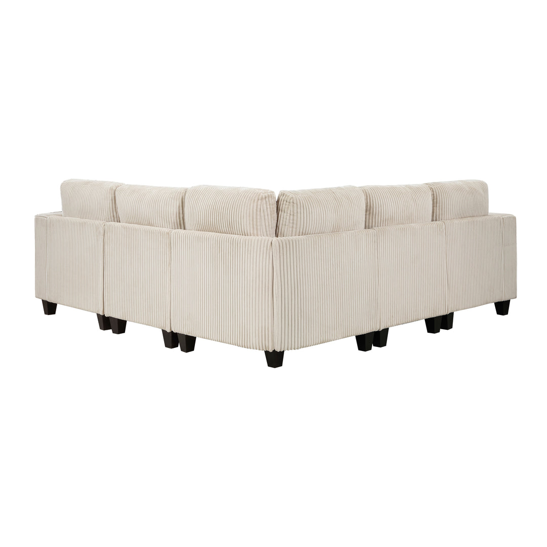 Homelegance Walterboro 5-Piece Sectional with Storage, Storage Pouches and Charging Ports 9650BE*5SC
