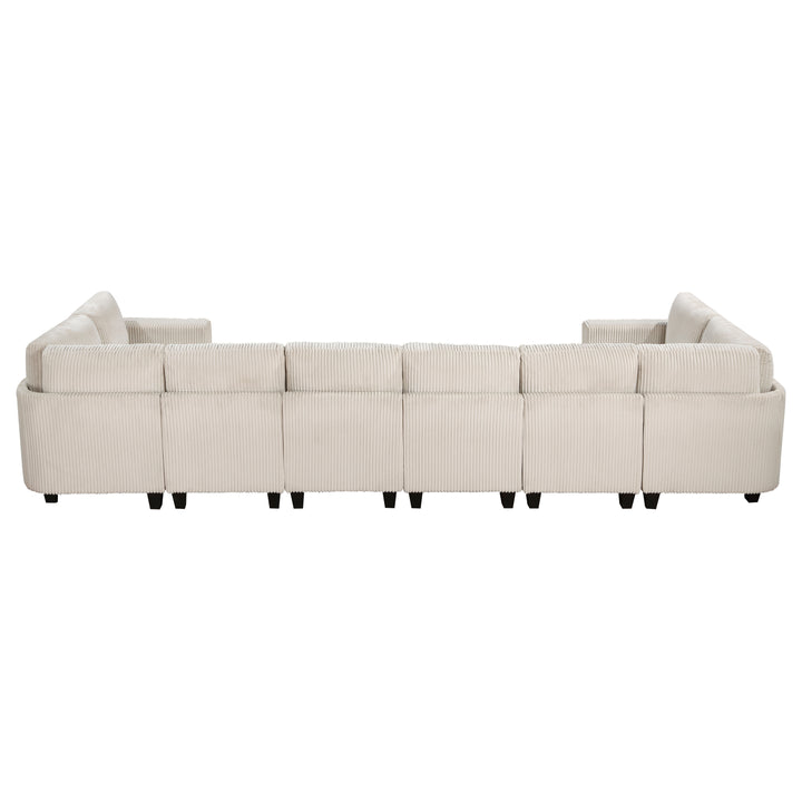 Homelegance Walterboro (8)8-Piece Sectional with Storage, Storage Pouches and Charging Ports 9650BE*8SC