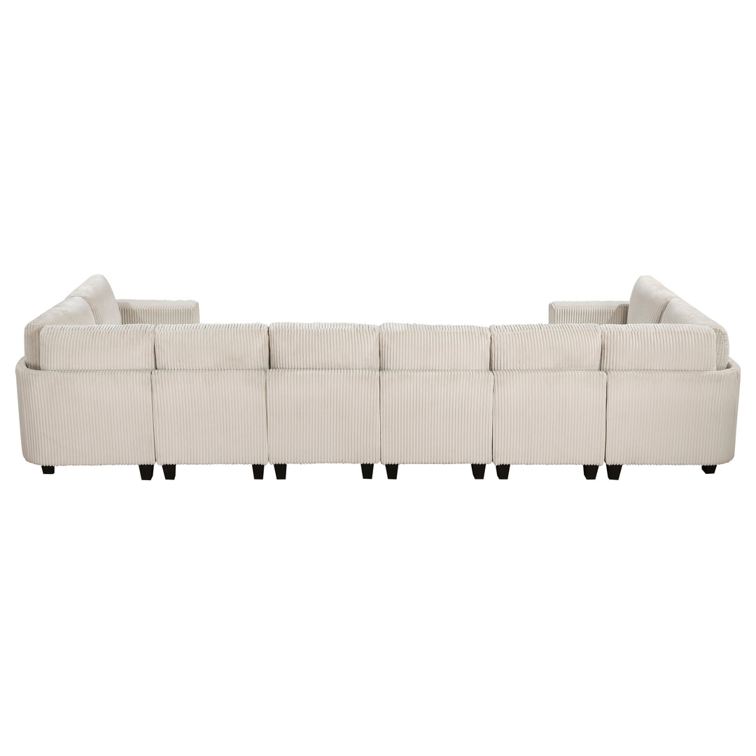 Homelegance Walterboro (8)8-Piece Sectional with Storage, Storage Pouches and Charging Ports 9650BE*8SC