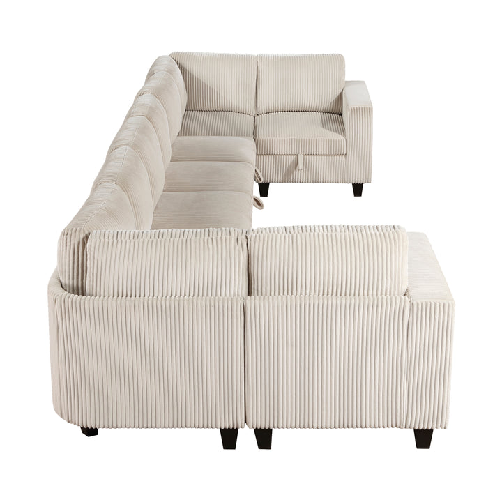 Homelegance Walterboro (8)8-Piece Sectional with Storage, Storage Pouches and Charging Ports 9650BE*8SC