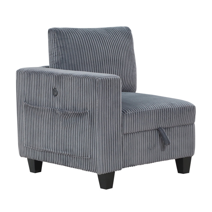 Homelegance Walterboro (8)8-Piece Sectional with Storage, Storage Pouches and Charging Ports 9650BE*8SC