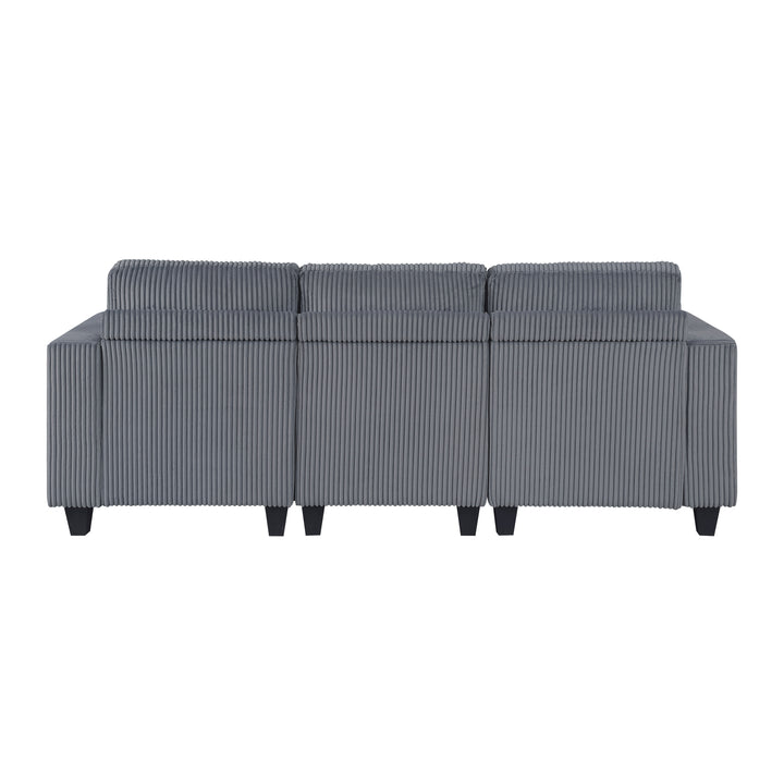 Homelegance Walterboro Sofa with Storage, Storage Pouches and Charging Ports 9650NDG-3*