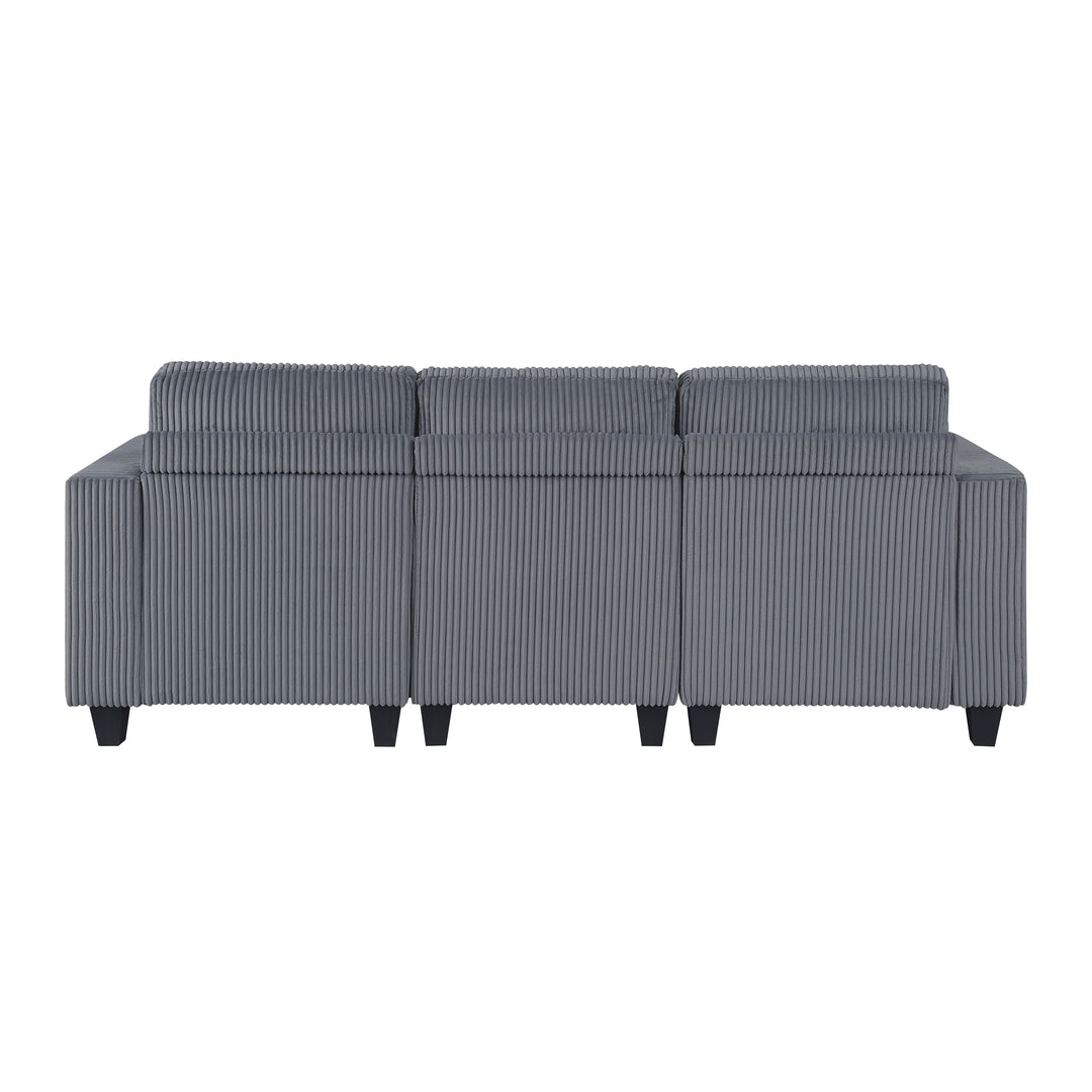 Homelegance Walterboro Sofa with Storage, Storage Pouches and Charging Ports 9650NDG-3*