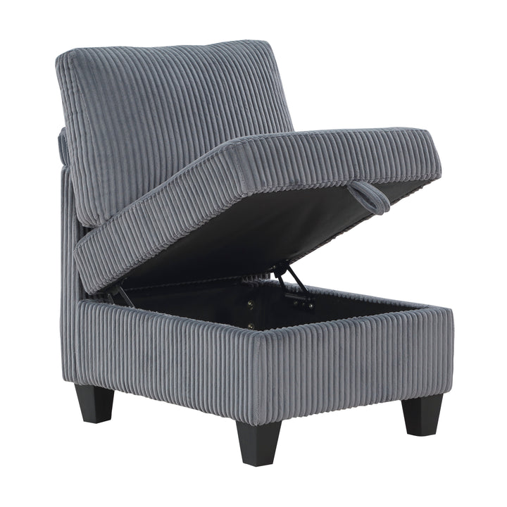 Homelegance Walterboro Sofa with Storage, Storage Pouches and Charging Ports 9650NDG-3*