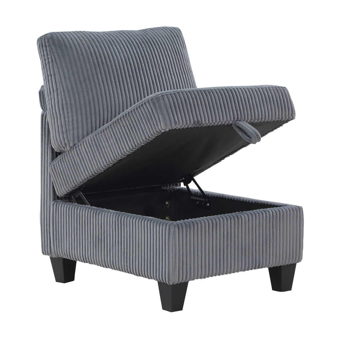 Homelegance Walterboro Sofa with Storage, Storage Pouches and Charging Ports 9650NDG-3*